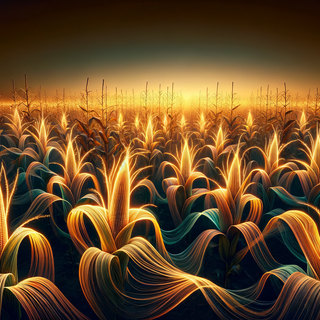 Golden Hour Cornfield by robokoboto
