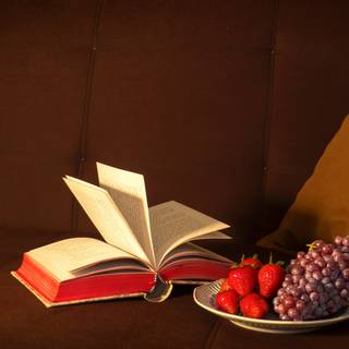 book, berries