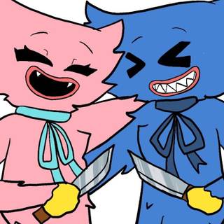 huggy wuggy x kissy missy wallpaper