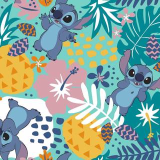 Stitch Flower Wallpaper