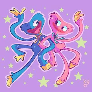 huggy wuggy x kissy missy wallpaper