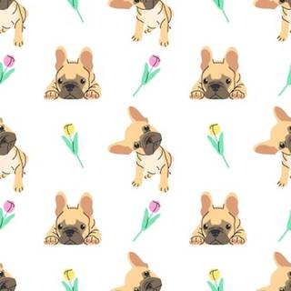 French Bulldog With Flowers