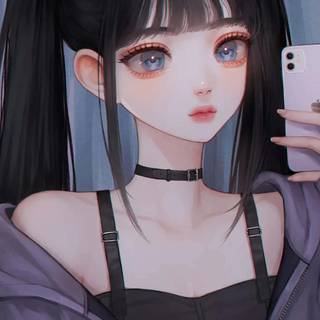Dark Anime Girl Phone