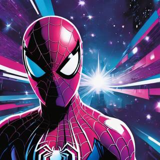 spiderman in a galaxy