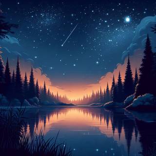 Night Sky Landscape