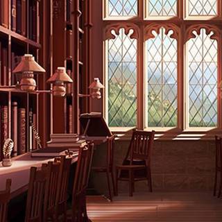 Lofi Hogwarts Library