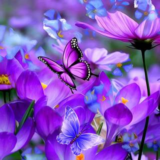 Purple Butterfly Wallpaper