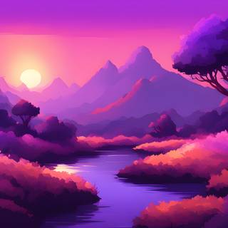 Pixel HD desktop wallpaper purple pink orange sunset sunrise 