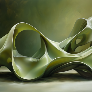 Green Abstract Shapes by robokoboto