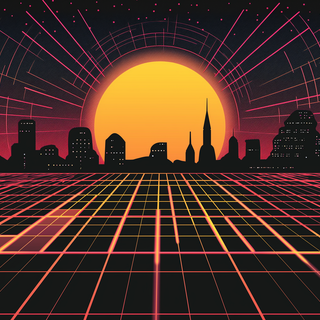 Retro-Futuristic Cityscape