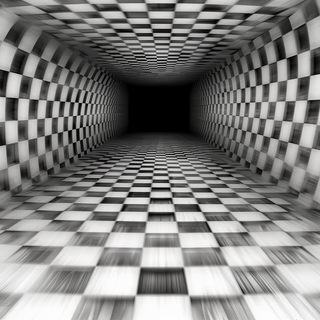 Hypnotic Checkered Tunnel by patrika