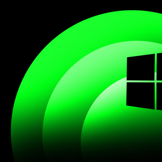 Windows 10 Rounded Gradient Wallpaper Green