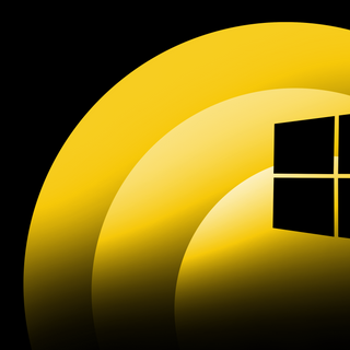 Windows 10 Rounded Gradient Wallpaper Yellow