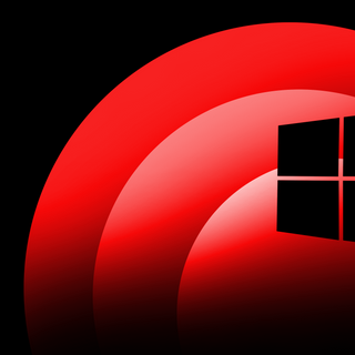 Windows 10 Rounded Gradient Wallpaper Red