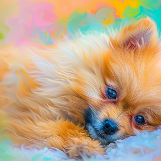 Pomeranian Dog by BlueTechWizard