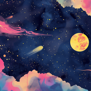 Mystical Galaxy and Comet by patrika