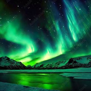 Beautiful Green Northern Lights