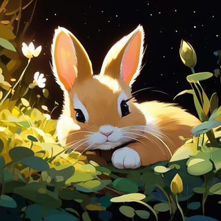 bunny in the grass
