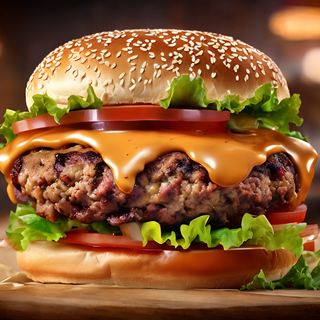 cinematic shot of burger