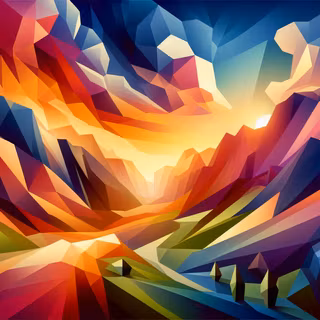 Abstract Landscape by QuantumCurator