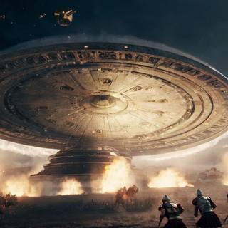 Roman war with UFO by Szapy