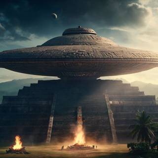 Mayan UFO by Szapy