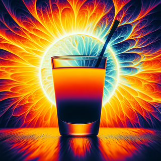 Radiant Orange Juice Glass by robokoboto