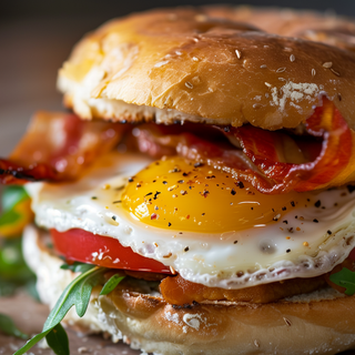 Burger with fried egg