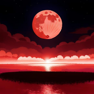 Dark red moon wallpaper 
