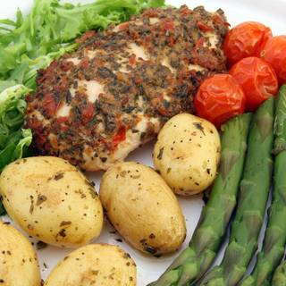 Meat with roasted vegetables