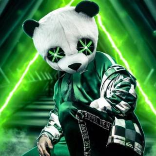 Green futuristic robot Panda