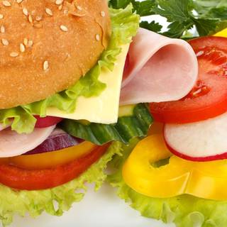 York and vegetable sandwich