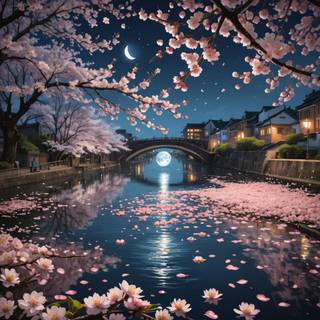 Beautiful scenery wallpapers on the theme of cherry blossoms 