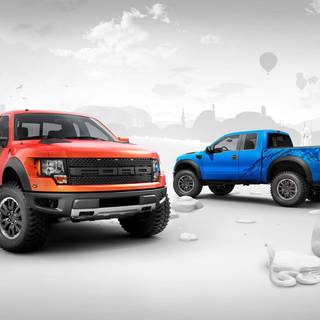 Me(the blue raptor)and Kelby(the orange/red raptor) 