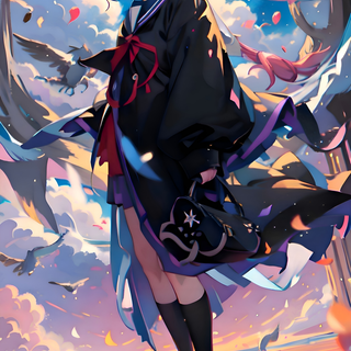 Wallpaper: Anime Boy and Moon 