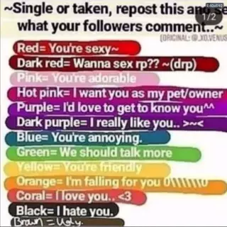 Give me a color! Be HONEST