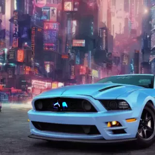 Blue Mustang