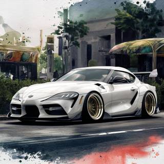 Caption: "A Symphony of Speed: The Supra, where power meets elegance."