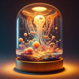 "Fluid Illusion: Lose yourself in the captivating depths of the liquid lamp."