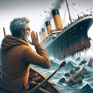 "Against All Odds: Discover the resilience of a survivor who faced the icy waters of the sinking Titanic."