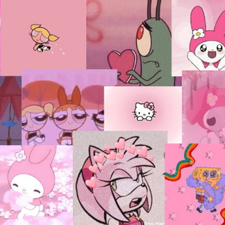Pink Cartoon Character Aesthetic 
