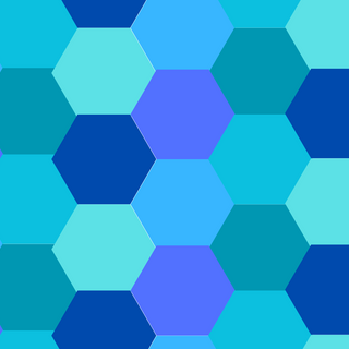 blue Hexagonal Wallpaper