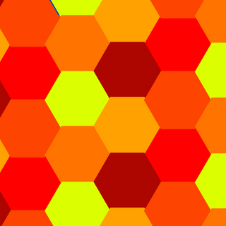 Hot Colored Hexagonal Wallpaper