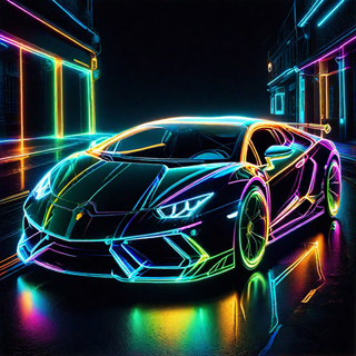 Lamborghini Huracan Rainbow Lights