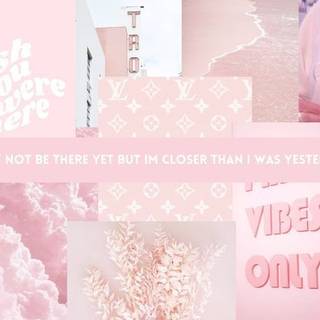 Aesthetic collage baby pink y2k
