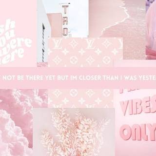 Aesthetic collage baby pink y2k