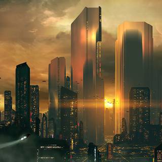 Ultra futuristic city 4K 