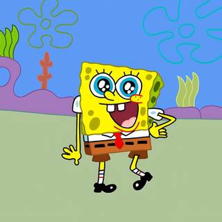 SpongeBob Adorable Pose - SpongeBob SquarePants (Wallpaper)
