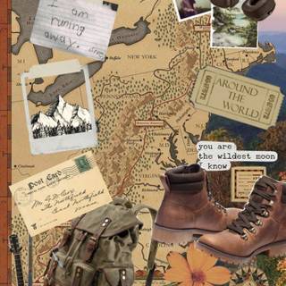 High Detailed Hiking Adventure: Mountain Range Sunset Mobile Phone Wallpaper