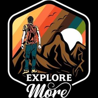 High Detailed Hiking Adventure: Mountain Range Sunset Mobile Phone Wallpaper